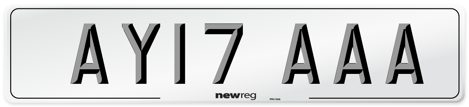 AY17 AAA Number Plate from New Reg